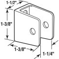 656-6422 U-bracket For 1 25 In Panels Chrome Plated Zinc Alloy Restroom Partition Hardware With Fasteners Single Pack