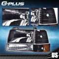 Headlight Assembly For 92-96 Bronco Ford F150 F350 Compatible On 97 9th Generation Old Body Style Only Halogen Model Headlights