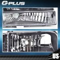 Headlight Assembly For 92-96 Bronco Ford F150 F350 Compatible On 97 9th Generation Old Body Style Only Halogen Model Headlights