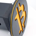 Tow Hitch Cover For 2 Receiver Truck Trailer Suv Heavy Duty Metal Black Silver Orange Blk Bitcoin