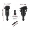 X Autohaux 4pcs Car Front Windshield Washer Nozzles For Dodge Caliber 2007-2012 Replaces 5160308aa With 1 Meter Fluid Hose