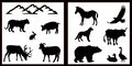 Auto Vynamics Stickerpack-animals-namerica-10-gbla Gloss Black Vinyl Detailed Animals Of North America Sticker Pack Everything 