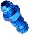 Ft-1-9005-08-bl 8an An-8 Straight Bulkhead Flare Aluminum Fitting 3 4 In 16 Male Thread Blue Finish T-6061 Construction 