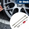 X Autohaux 1 Set 5 90 Dually Valve Stem Extenders Straight Dual Tire Extension For Car Truck Rv Pickup Motorcycle Silver Tone