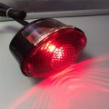 Httmt 411-p- Chrome Horizontal Vertical Zigzag Mount License Plate Bracket Black Oval-shaped Led Tail Brake Light Integrated