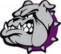 Stickertalk Purple Collared Bulldog Mascot Vinyl Sticker 5 Inches By 