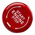 Engine Push Start Stop Button Cover Car Trim Carbon Fiber Replacement For Corvette C8 2020 To Present Red