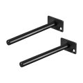 Shelf Brackets 2pcs 6 Metal Hidden Floating Bracket Round Invisible Supports For Wood Shelves Storage Rack Furniture Hardware 