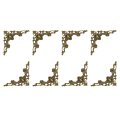 48pcs Vintage Flat Corner Bracket 1 6 X Metal Desk Book Protectors Hollow Decorative Edge Cover For Furniture Jewelry Box Gifts 