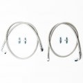 Stainless Front Brake Line Replacement Kit For Acura Integra 1994 2001 Dc Braided Flexible Steel Lines Silver 