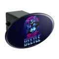 Blue Beetle Neon Lights Oval Tow Hitch Cover Trailer Plug Insert 2