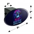 Blue Beetle Neon Lights Oval Tow Hitch Cover Trailer Plug Insert 2