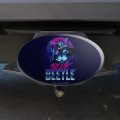 Blue Beetle Neon Lights Oval Tow Hitch Cover Trailer Plug Insert 2