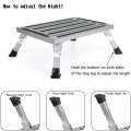 Mad Hornets Rv Aluminum Platform Step Portable Adjustable Height