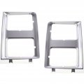 Headlight Door Pair For Chevy C10 C20 1985 1986 Driver And Passenger Side Set With Dual Headlamps Silver 