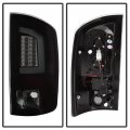 Acanii For 2007-2008 Dodge Ram 1500 2500 3500 Black Smoked Led Tube Tail Lights Brake Lamps V3 Driver Passenger Side