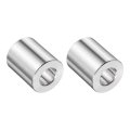 2pcs Stainless Steel Spacers 1 2 In Bore X Od 25 Length Round Metal Screw Bushings For M12 Screws Bolts And Rods Plain Finish 