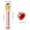 Uxcell Brass Pipe Fitting 1 2 Sae Flare Connector Male Thread Adapter With Copper Tube For Air Conditioner Hvac System Pack Of