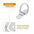 X Autohaux 6pcs D Shape Ring Tie Down Anchors 1 4 Diameter Lashing For Truck Boat Rv Atv Suv Vehicle Cars Silver Tone