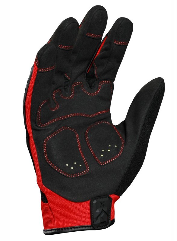 Exo Motor Impact Work Gloves With Tpr Protection And Anti Vibration Pads Small Black Red Exo2-migr-02-s