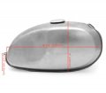 The Scrambler Cycle Gas Tank Raw Steel Motorcycle Fuel 2 4 Gallon 9l