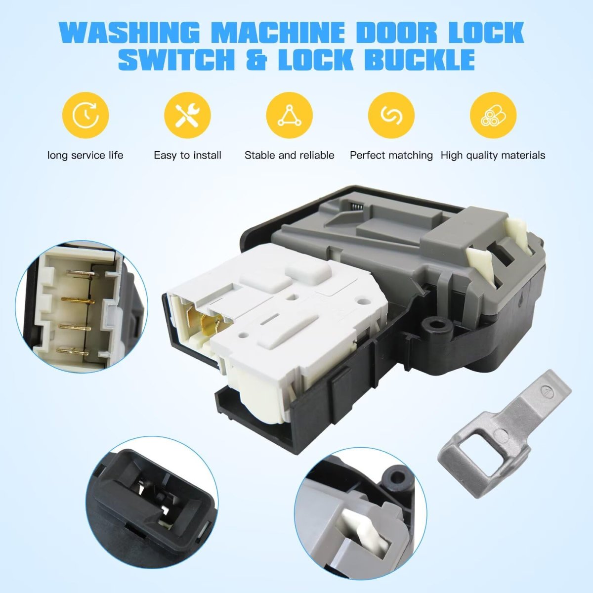 Ebf61315802 Mfg63099101 Washer Door Lock Switch Strike Assembly For Lg Kenmore Washing Machine Replace Ebf62534401 4026er4004b