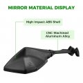 Kemimoto Compatible With Ninja 300 Mirrors Motorcycle Rear View Mirror 250 Zx 6r 636 300r Ex300 Abs 2011-2018 400 2018-2023