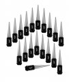 Vms Racing 14x1 5 20pc 112mm Cold Forged Steel Lug Nuts With Chrome Extended Spikes Tips In Aluminum Compatible Dodge