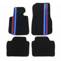 Nylon Floor Mats For 2014 2020 Bmw 4 Series F32 Black With 3 Color Stripe Custom Fit Interior Car Carpets Set 