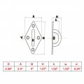 Uxcell 316 Stainless Steel 10mm Thick Ring Sail Shade Pad Eye Plate Marine Boat Rigging 2pcs
