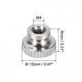 Uxcell Knurled Thumb Nuts 2pcs M4x0 7mm 304 Stainless Steel Round Knobs Fasteners For 3d Printer Parts Silver Tone