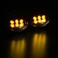 Street Fx Electropods Yellow Chrome Motorcycle Oval Pod Pack Of 2 