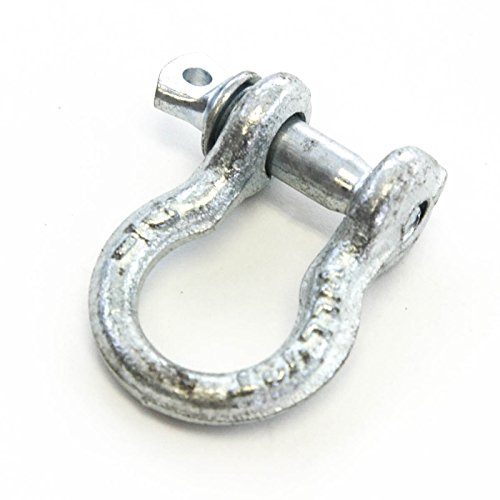 10 Galvanized Steel Bow Shackle Screw Pin Anchor 1 4 Inch Rigging Wll 1000 Lbs
