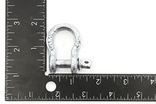 10 Galvanized Steel Bow Shackle Screw Pin Anchor 1 4 Inch Rigging Wll 1000 Lbs
