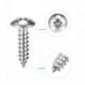 Uxcell Phillips Head Self Tapping Screws 6 X 1 2 304 Stainless Steel Wood Sheet Metal Screw 100pcs