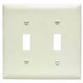 Pass Seymour Tpj2lacc10 Trade Master Jumbo Wall Plate With Two Toggle Switch Openings Gang Light Almond 