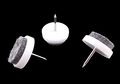 Yueton 60pcs Felt Nail-on Slider Glide Pad Furniture Chair Leg Feet Pads Table Wood Floor Protectors 20mm White