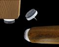 Yueton 60pcs Felt Nail-on Slider Glide Pad Furniture Chair Leg Feet Pads Table Wood Floor Protectors 20mm White