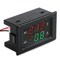 Drok 0 39a A Led 2in1 Multimeter Ac500v 200a Voltmeter Ammeter Ac Volts Meter Panel Gauge With Current Transformer Two-wires