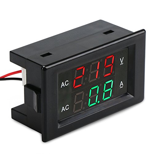 Drok 0 39a A Led 2in1 Multimeter Ac500v 200a Voltmeter Ammeter Ac Volts Meter Panel Gauge With Current Transformer Two-wires