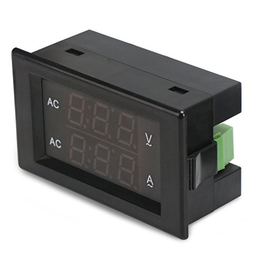 Drok 0 39a A Led 2in1 Multimeter Ac500v 200a Voltmeter Ammeter Ac Volts Meter Panel Gauge With Current Transformer Two-wires