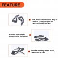 Ecotric 50 Straight Curve Roof Led Light Brackets Compatible With 1997-2003 Ford F-150 Upper Windshield Bar Mount Pair Black