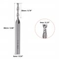Uxcell 3mm Cutting Hss-al Spiral Drill Bit Straight End Mill Cutter 2 Flute With 6mm Shank