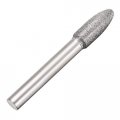 Uxcell Diamond Burrs Bits Grinding Drill Carving Rotary Tool For Glass Stone Ceramic 150 Grit 1 4 Shank 8mm Tapered 5 Pcs