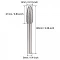 Uxcell Diamond Burrs Bits Grinding Drill Carving Rotary Tool For Glass Stone Ceramic 150 Grit 1 4 Shank 8mm Tapered 5 Pcs