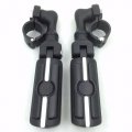 Black Short Adjustable Peg Mounting Kit With Skull Foot For 1 5 In Front Engine Guard Frame Tube Goldwing Vtx1300 Shadow