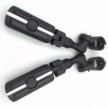 Black Short Adjustable Peg Mounting Kit With Skull Foot For 1 5 In Front Engine Guard Frame Tube Goldwing Vtx1300 Shadow