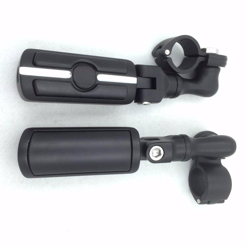 Black Short Adjustable Peg Mounting Kit With Skull Foot For 1 5 In Front Engine Guard Frame Tube Goldwing Vtx1300 Shadow