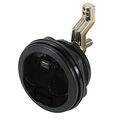 Whitecap T-handle Latch Nylon Black Non-locking 