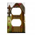 Rooster Outhouse Outlet Cover 